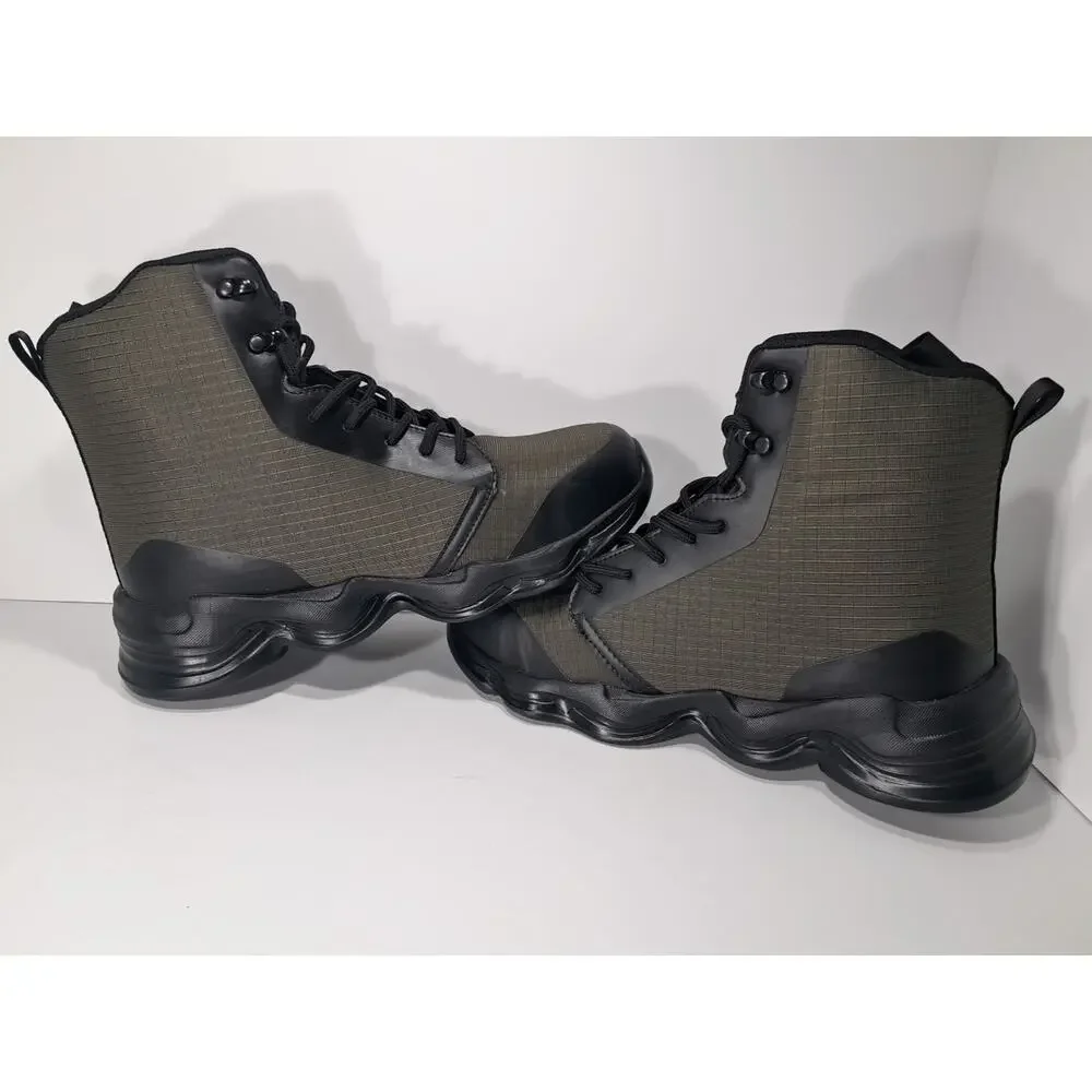 Men’s 8.5 Green Steel Toe Safety Work Boots Anti-Puncture High Top